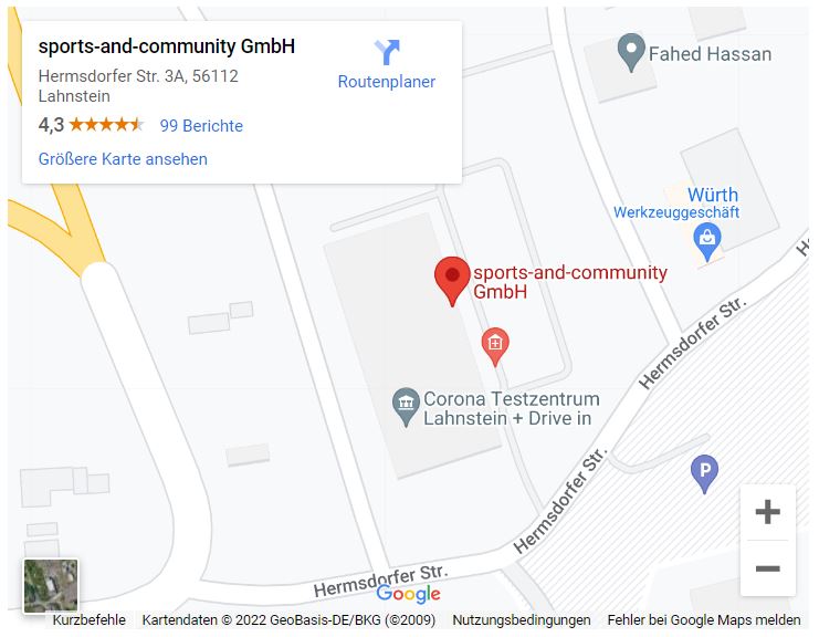 Google Maps Auszug Kampfsportschule 002