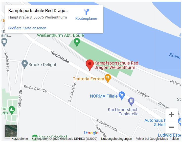 Google Maps Auszug Kampfsportschule 001