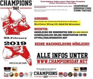 Champions Day Wettkampf by RED DRAGON